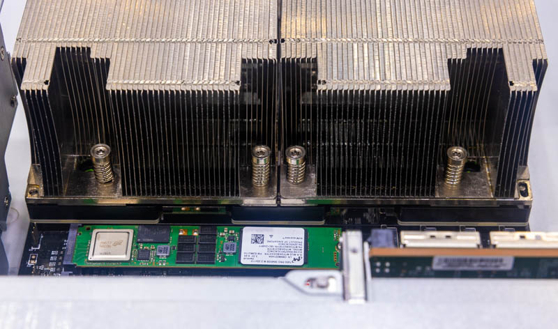 Supermicro ARS 221GL NR NVIDIA Grace Superchip MGX Server At Computex 2023 Heatsink And M.2