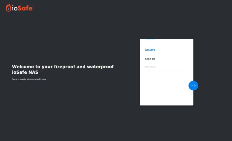 IoSafe NAS Login