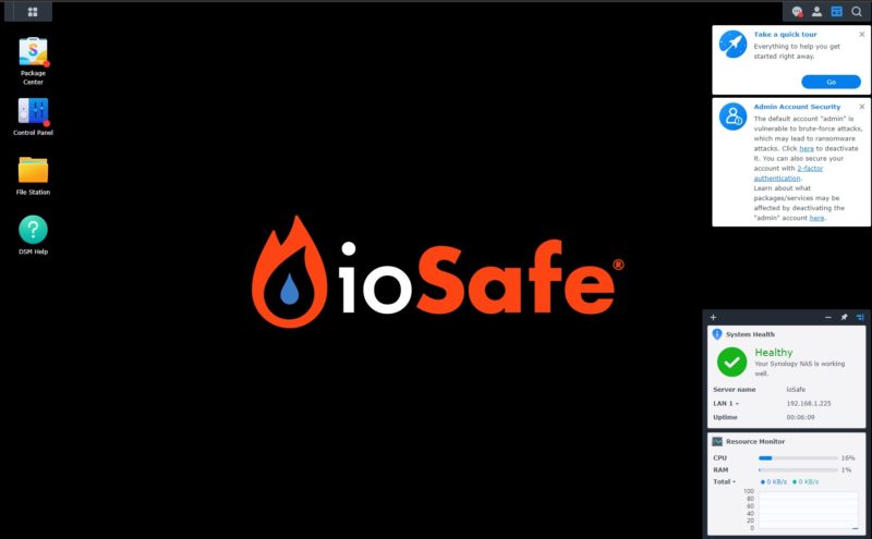 IoSafe NAS Login Environment