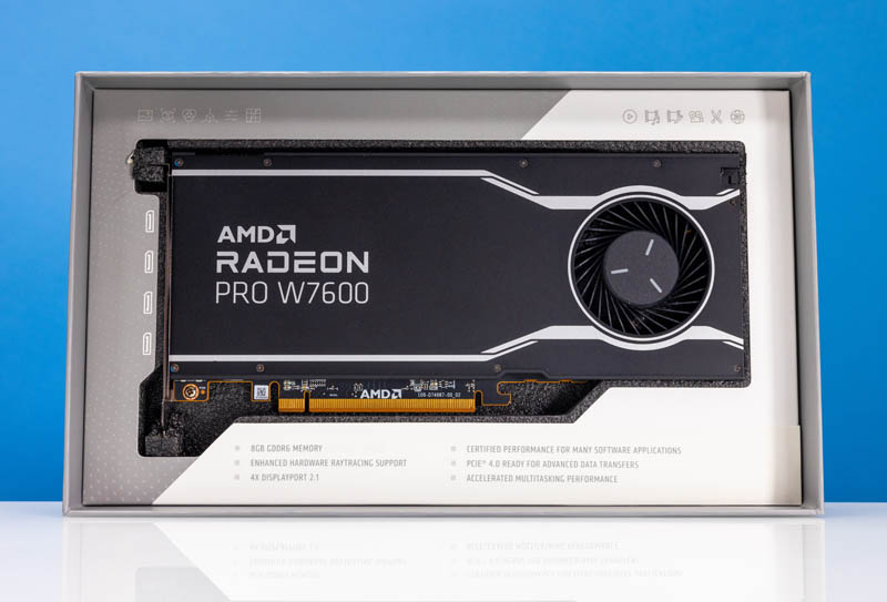 AMD Radeon Pro W7600 Card In Box