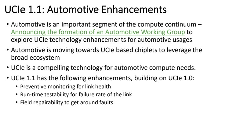 UCIe 1.1 Automotive Enhancments 1