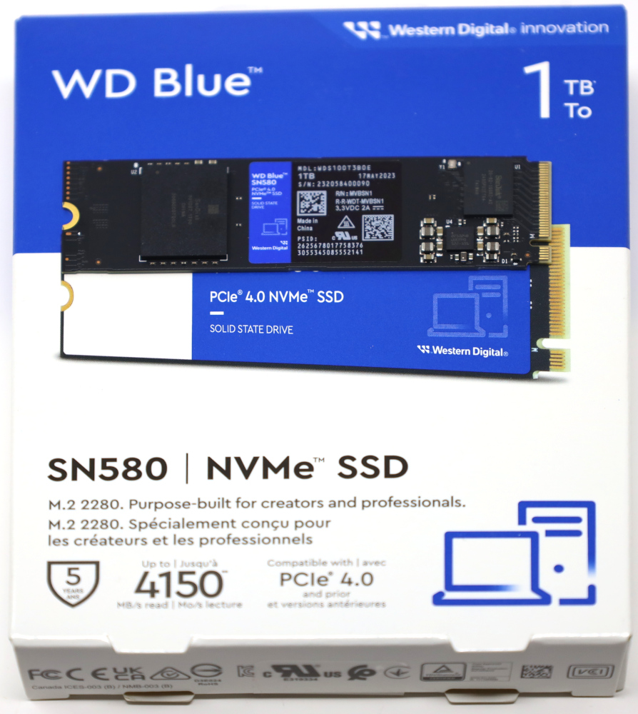 WD Blue SN580 1TB Box