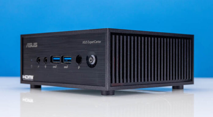 ASUS ExpertCenter PN42 Review A Different Type of Fanless Mini PC ASUS ExpertCenter PN42 Front Angle