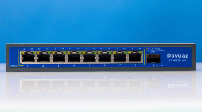 Davuaz Da-K9801W 8-port 2.5GbE 1-port 10GbE Davuaz Da K9801W Front