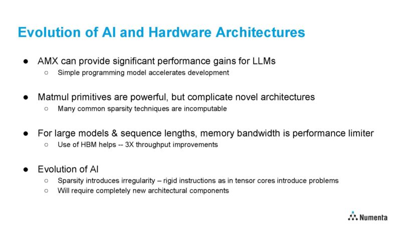 Numenta HotChips 2023 Intel Xeon MAX HBM 3x