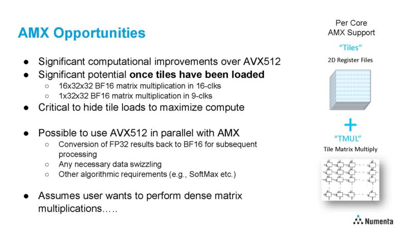 Numenta HotChips Aug 2023 AMX Opportunities