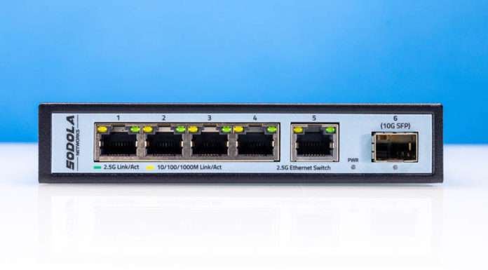Sodola SL-SWTG015AS 5-port 2.5GbE 1-port 10GbE Switch Review Sodola SL SWTG015AS Front