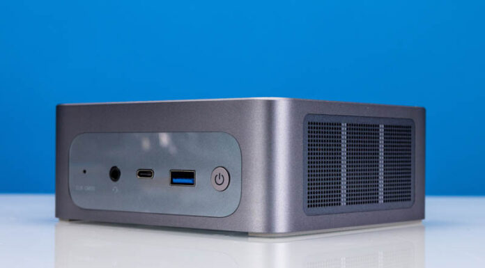 Beelink SER7 Review A Smaller and Cheaper AMD Ryzen 7 7840HS Mini PC Beelink SER7 Front Angle