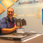 Patrick With Supermicro ARS 111GL NHR NVIDIA Grace Hopper MGX And BlueField 3 At OCP Summit 2023 1
