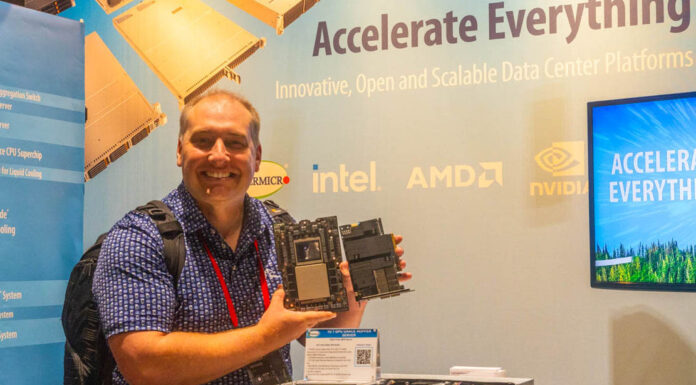 Supermicro Launches NVIDIA MGX Systems and We Find a Grace Hopper 1U Patrick With Supermicro ARS 111GL NHR NVIDIA Grace Hopper MGX And BlueField 3 At OCP Summit 2023 1