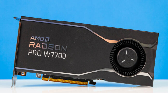 AMD Radeon Pro W7700 16GB ECC GPU Launched AMD Radeon Pro W7700 Front Close 1