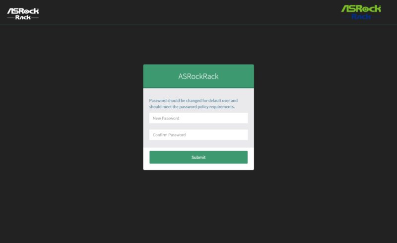 ASRock Rack Management Change Default Password