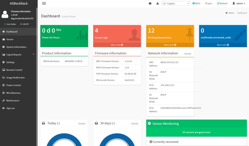 ASRock Rack Management Dashboard