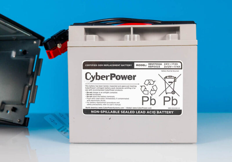 CyberPower PR1500LCD Battery Label