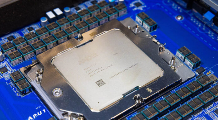 Giagantic AMD APU at SC23 Meet the AMD MI300A and MI300X Gigabyte G383 R80 AMD MI300A In SH5 LGA6096 Socket 2