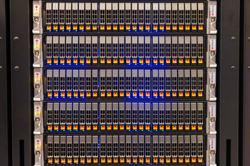 Intel Developer Cloud GPU Racks Of Supermicro NVMe Storage 1