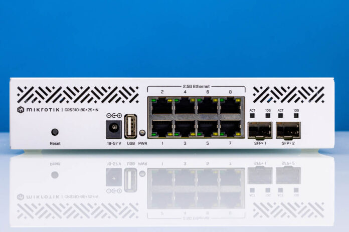 MikroTik CRS310 8G 2S IN Front