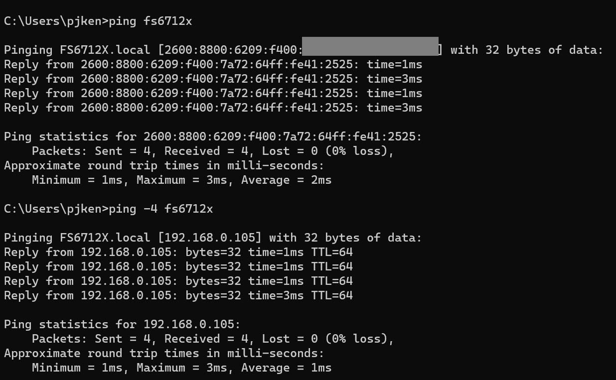 Ping Versus Ping 4 On CMD ServeTheHome