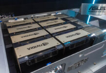 Touring the NVIDIA AI Servers at the ASUS SC23 Booth ASUS ESC N8A E12 NVIDIA HGX H100 1