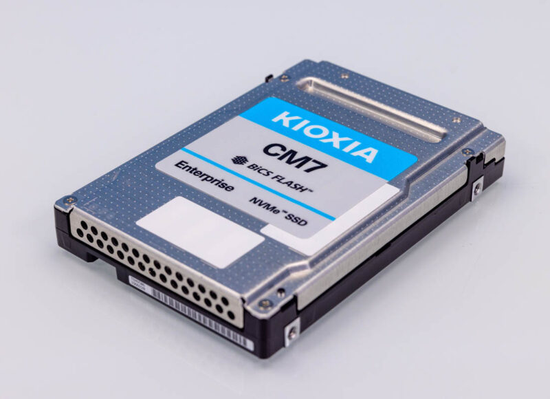 Kioxia CM7 NVMe SSD Three Quarters