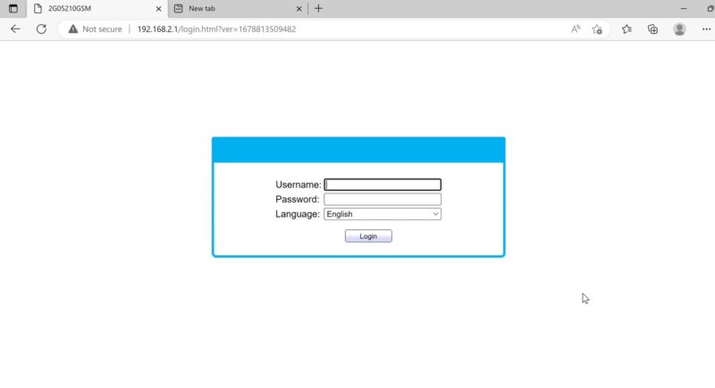 Mokerlink 2G05210GSM Management Login