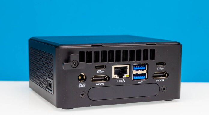 SimplyNUC Onyx v9 Review An Intel Core i9-13900H NUC SimplyNUC Onyx V9 Intel Core I9 13900H Rear Angle 2