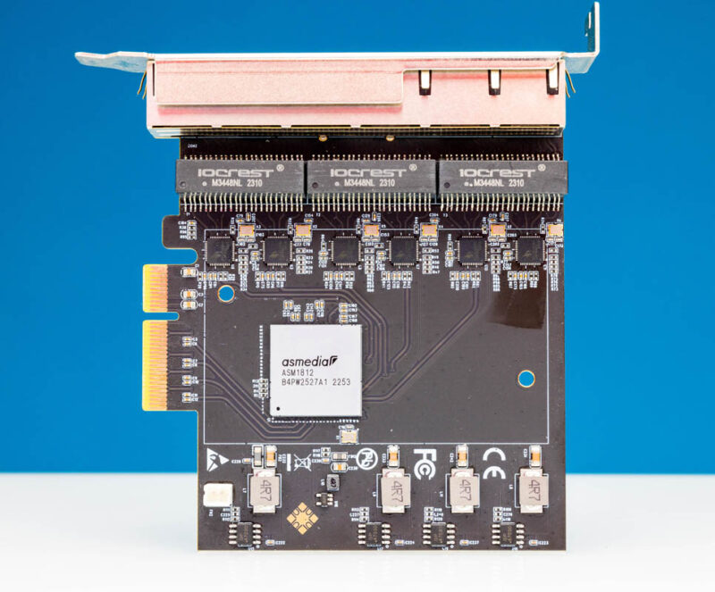 IO Crest 6x 2.5GbE PCIe Card ASMedia ASM1812 Heatsink Off