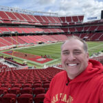 Patrick At Levis Stadium While End Zone Is Being Painted For Divisional Round