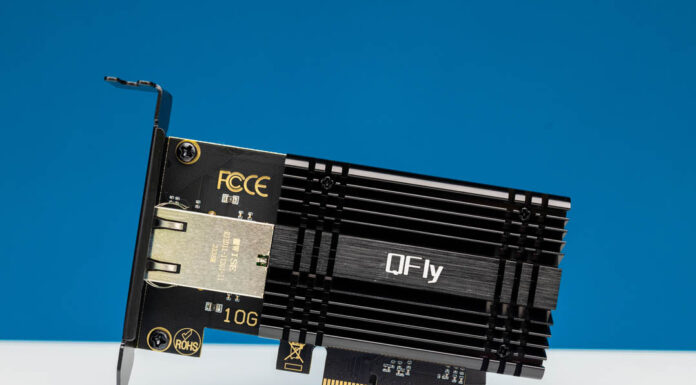 QFly 10Gbase-T Marvell AQC113 Adapter Mini Review QFly 10Gbase T Marvell AQC113C Front