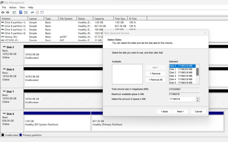 QNAP TL D800S With 8x 18TB In Minisforum MS 01