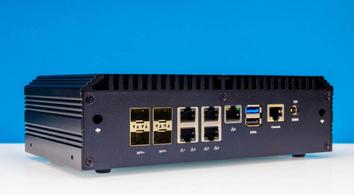 The Everything Fanless Home Server Firewall Router and NAS Appliance Qotom C3758 C3758R Fanless Front Angle