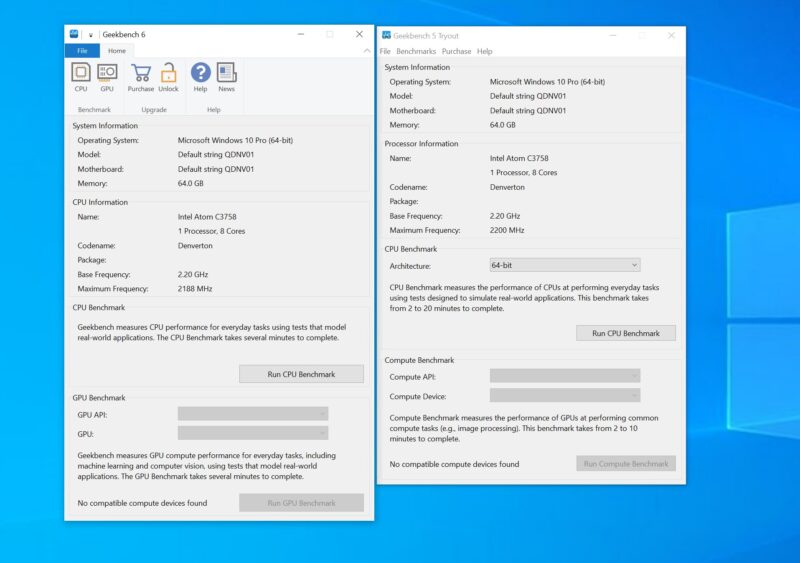 Qotom C3758 Geekbench No GPU Benchmark