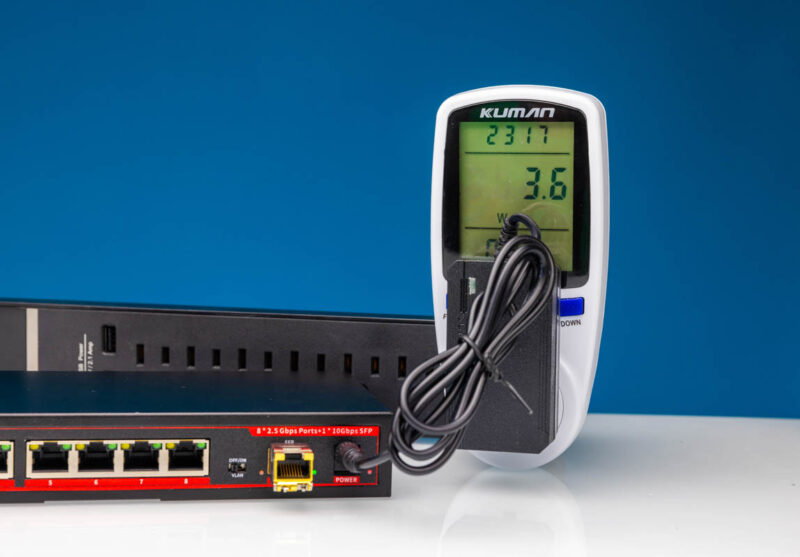 IenRon 8 Port 2.5GbE 1 Port 10GbE Switch 10Gbase T Adapter Power