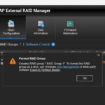 QNAP External RAID Manager QNAP TR 002 Create RAID Group Finished