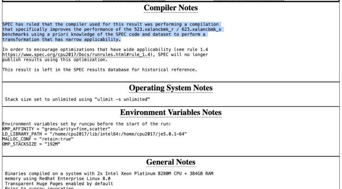 Over 2000 SPEC CPU 2017 Results Flagged for Compiler Optimization SPEC CPU2017 Compiler Notes For Intel Results Accessed 2024 02 09