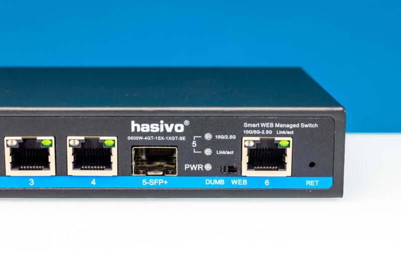 Hasivo S600W 4GT 1SX 1XGT SE Front 10GbE And Web Managed Switch