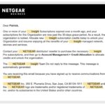 Netgear Insight Subscription Expired Message Without Unsubscribe