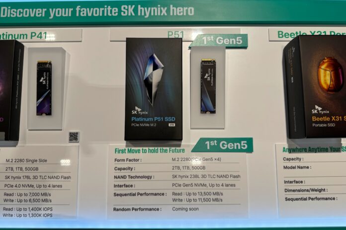 SK Hynix P51 PCIe Gen5 M.2 SSD At NVIDIA GTC 2024