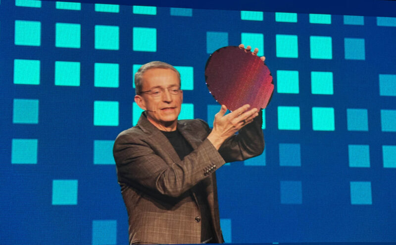 Intel Vision 2024 Keynote Granite Rapids Wafer