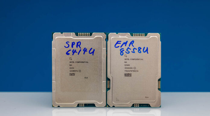 We Found Something Testing the 5th Gen Intel Xeon Scalable 1P CPUs Intel Xeon Gold 6414U And Platinum 8558U 1