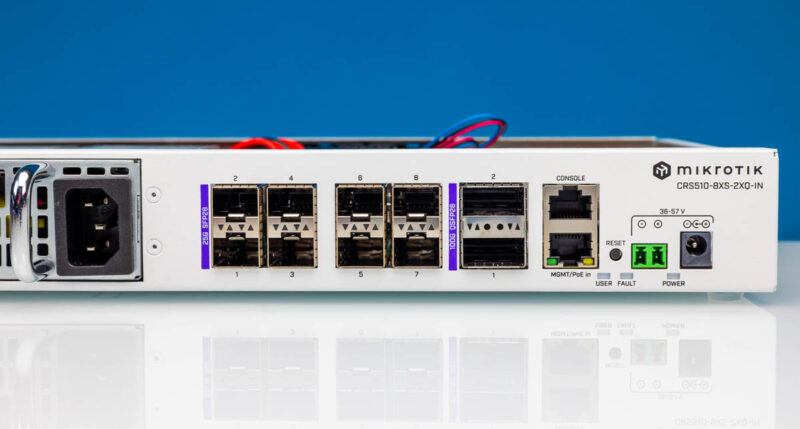 MikroTik CRS510 8XS 2XQ IN Front Ports No Top