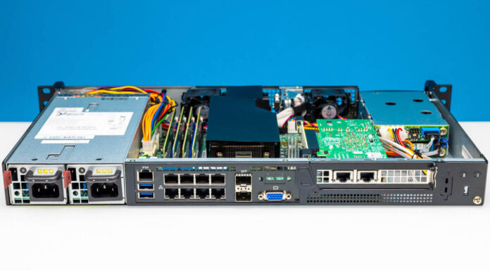 Supermicro SYS-110A-16C-RN10SP 1U 25GbE Intel Snow Ridge Server Review Supermicro SYS 110A 16C RN10SP Rear Open