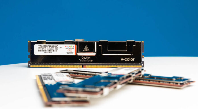 Insanely Fast V-Color DDR5-7200 192GB ECC Kit for AMD Ryzen Threadripper Mini-Review V Color TRA548G72D834Q DDR5 7200 ECC RDIMM 48GB Kit 2