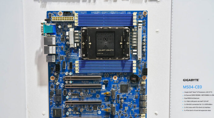 Gigabyte MS04-CE0 Intel Xeon 6 Motherboard Shown Gigabyte MS04 CE0 4