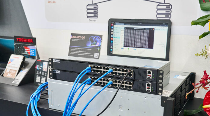 QNAP QSW-M3224-24T 24-port 10Gbase-T Switch Shown at Computex 2024 QNAP QSW M3224 24T At Computex 2024 3
