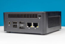 ASRock Industrial 4×4 BOX-8840U Review Low Power AMD Ryzen Mini PC ASRock Industrial 4x4 BOX 8840U Rear Angle