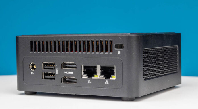 ASRock Industrial 4×4 BOX-8840U Review Low Power AMD Ryzen Mini PC ASRock Industrial 4x4 BOX 8840U Rear Angle