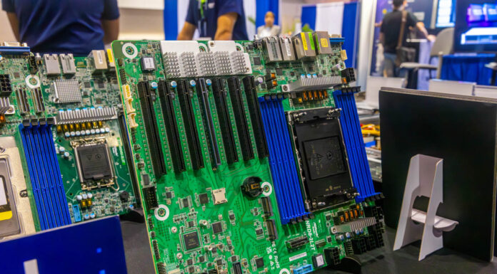 ASRock Rack GNRD8-2L2T Intel Xeon 6 Granite Rapids Motherboard Shown ASRock Rack GNRD8 2L2T At FMS 2024 2