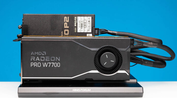 Minisforum DEG1 Oculink eGPU Dock Quick Look Minisforum DEG1 Oculink EGPU With AMD Radeon W7700 GPU 1