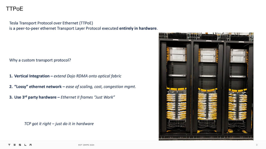 Tesla DOJO Exa-Scale Lossy AI Network using the Tesla Transport ...